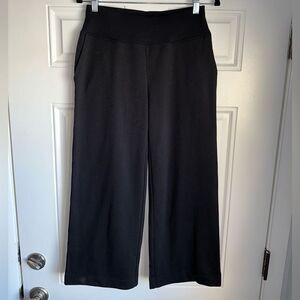 J. JILL FIT SIZE XS BLACK WIDE LEG CROPPED SWEATPANTS PANTS nwt